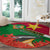 personalised-suriname-independence-day-round-carpet-lesser-kiskadee-with-scarlet-jungle-flame-flower