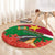 personalised-suriname-independence-day-round-carpet-lesser-kiskadee-with-scarlet-jungle-flame-flower