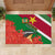 Suriname Independence Day Rubber Doormat Lesser Kiskadee With Scarlet Jungle Flame Flower - Wonder Print Shop