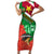 Personalised Suriname Independence Day Short Sleeve Bodycon Dress Lesser Kiskadee With Scarlet Jungle Flame Flower - Wonder Print Shop