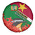 Suriname Independence Day Spare Tire Cover Lesser Kiskadee With Scarlet Jungle Flame Flower - Wonder Print Shop