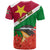 Personalised Suriname Independence Day T Shirt Lesser Kiskadee With Scarlet Jungle Flame Flower - Wonder Print Shop