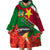 Personalised Suriname Independence Day Wearable Blanket Hoodie Lesser Kiskadee With Scarlet Jungle Flame Flower - Wonder Print Shop