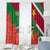 Suriname Independence Day Window Curtain Lesser Kiskadee With Scarlet Jungle Flame Flower - Wonder Print Shop