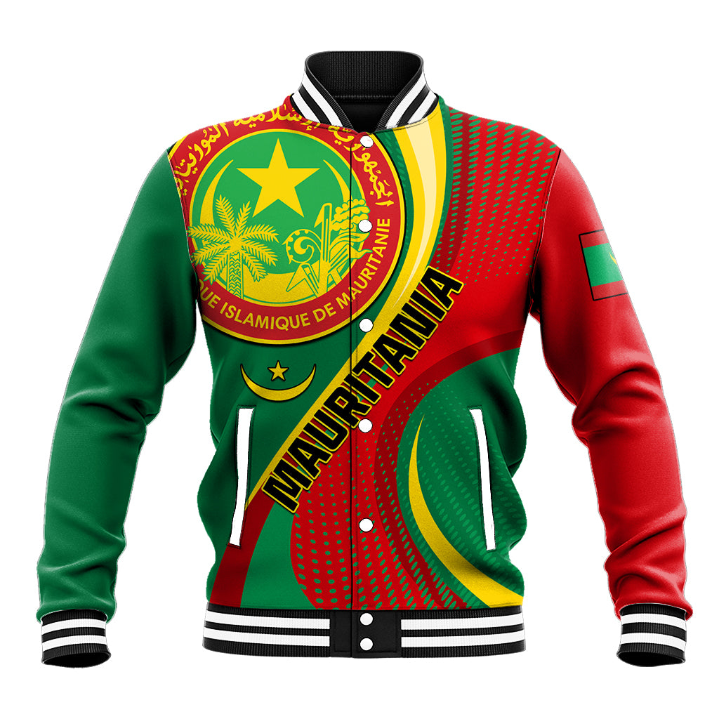 Personalised Mauritania Independence Day Baseball Jacket Mauritanian Seal Special Version - Wonder Print Shop