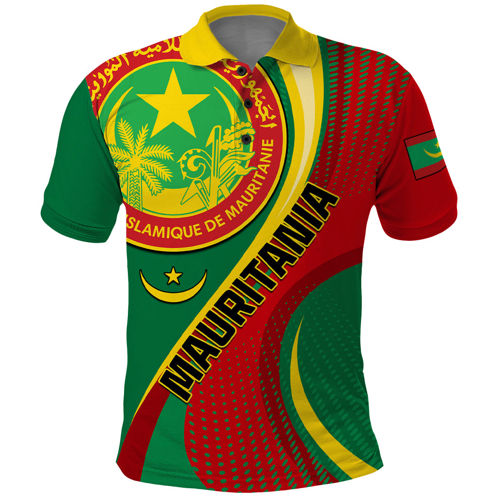 Personalised Mauritania Independence Day Polo Shirt Mauritanian Seal Special Version - Wonder Print Shop