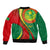 Personalised Mauritania Independence Day Sleeve Zip Bomber Jacket Mauritanian Seal Special Version - Wonder Print Shop