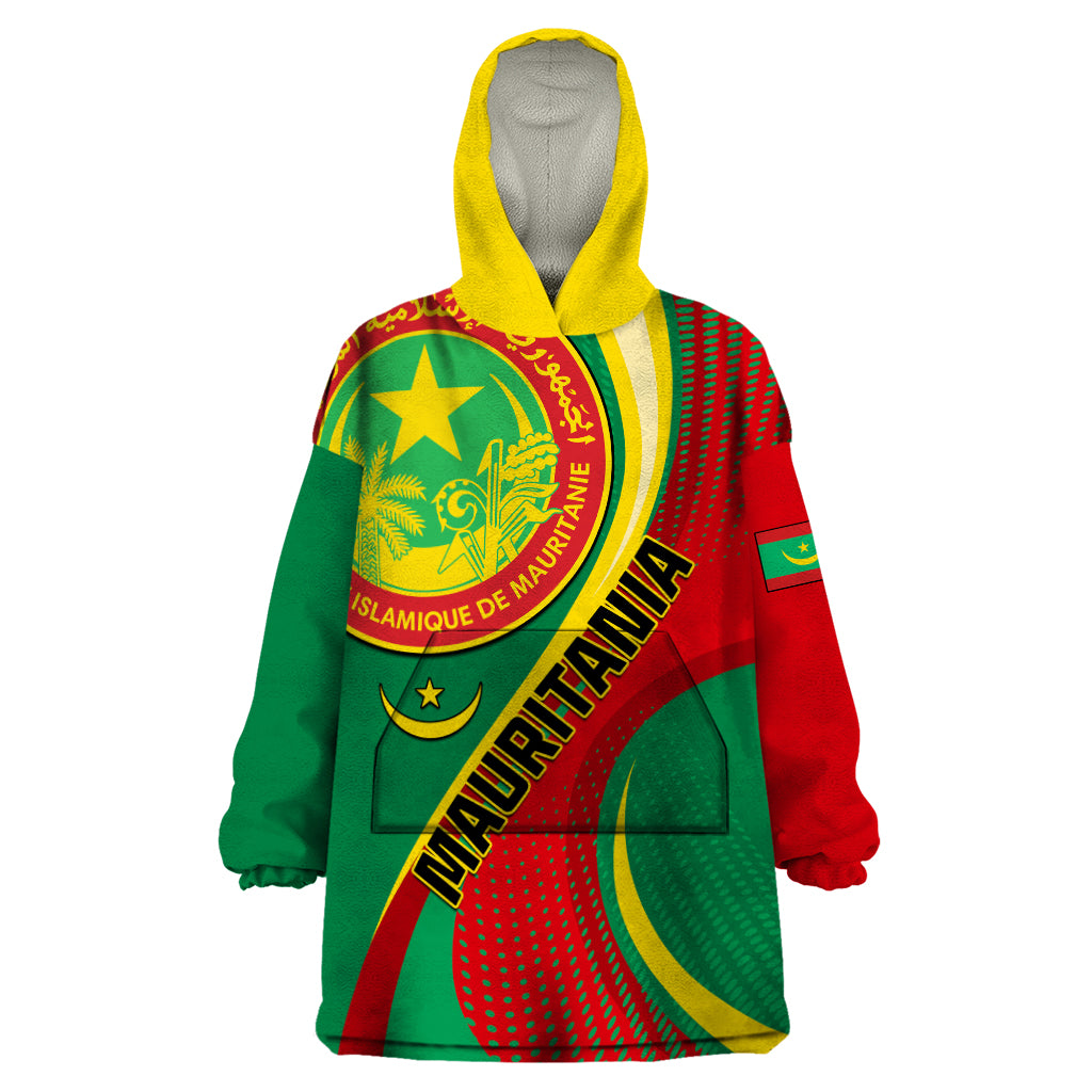 Personalised Mauritania Independence Day Wearable Blanket Hoodie Mauritanian Seal Special Version - Wonder Print Shop