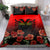 Personalised Albania Independence Day Bedding Set Albanian Coat Of Arms With Red Poppy Flower - Wonder Print Shop