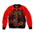 Personalised Albania Independence Day Bomber Jacket Albanian Coat Of Arms With Red Poppy Flower - Wonder Print Shop