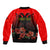 Personalised Albania Independence Day Bomber Jacket Albanian Coat Of Arms With Red Poppy Flower - Wonder Print Shop