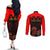 personalised-albania-independence-day-couples-matching-off-the-shoulder-long-sleeve-dress-and-long-sleeve-button-shirt-albanian-coat-of-arms-with-red-poppy-flower