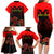 Personalised Albania Independence Day Family Matching Long Sleeve Bodycon Dress and Hawaiian Shirt Albanian Coat Of Arms With Red Poppy Flower - Wonder Print Shop