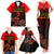 Personalised Albania Independence Day Family Matching Tank Maxi Dress and Hawaiian Shirt Albanian Coat Of Arms With Red Poppy Flower - Wonder Print Shop