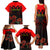 Personalised Albania Independence Day Family Matching Tank Maxi Dress and Hawaiian Shirt Albanian Coat Of Arms With Red Poppy Flower - Wonder Print Shop