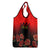 Personalised Albania Independence Day Grocery Bag Albanian Coat Of Arms With Red Poppy Flower