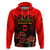 Personalised Albania Independence Day Hoodie Albanian Coat Of Arms With Red Poppy Flower - Wonder Print Shop