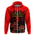 Personalised Albania Independence Day Hoodie Albanian Coat Of Arms With Red Poppy Flower - Wonder Print Shop