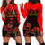 Personalised Albania Independence Day Hoodie Dress Albanian Coat Of Arms With Red Poppy Flower - Wonder Print Shop