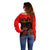 Personalised Albania Independence Day Off Shoulder Sweater Albanian Coat Of Arms With Red Poppy Flower - Wonder Print Shop