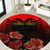 personalised-albania-independence-day-round-carpet-albanian-coat-of-arms-with-red-poppy-flower