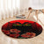 personalised-albania-independence-day-round-carpet-albanian-coat-of-arms-with-red-poppy-flower