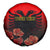 Personalised Albania Independence Day Spare Tire Cover Albanian Coat Of Arms With Red Poppy Flower - Wonder Print Shop