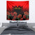 Personalised Albania Independence Day Tapestry Albanian Coat Of Arms With Red Poppy Flower - Wonder Print Shop