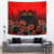 Personalised Albania Independence Day Tapestry Albanian Coat Of Arms With Red Poppy Flower - Wonder Print Shop