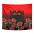 Personalised Albania Independence Day Tapestry Albanian Coat Of Arms With Red Poppy Flower - Wonder Print Shop