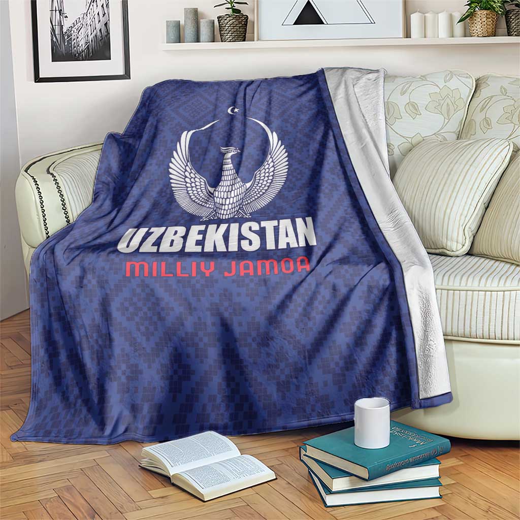 Football Uzbekistan Blanket Milliy Jamoa Blue Version - Wonder Print Shop