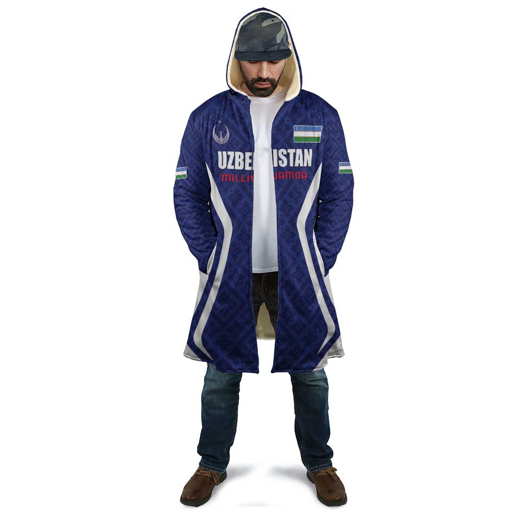 Custom Football Uzbekistan Cloak Milliy Jamoa Blue Version - Wonder Print Shop
