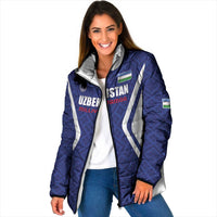 Custom Football Uzbekistan Padded Jacket Milliy Jamoa Blue Version - Wonder Print Shop
