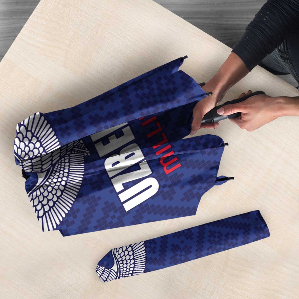 Football Uzbekistan Umbrella Milliy Jamoa Blue Version - Wonder Print Shop