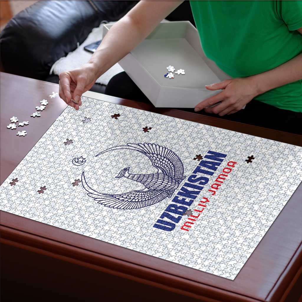 Football Uzbekistan Puzzle Milliy Jamoa White Version - Wonder Print Shop