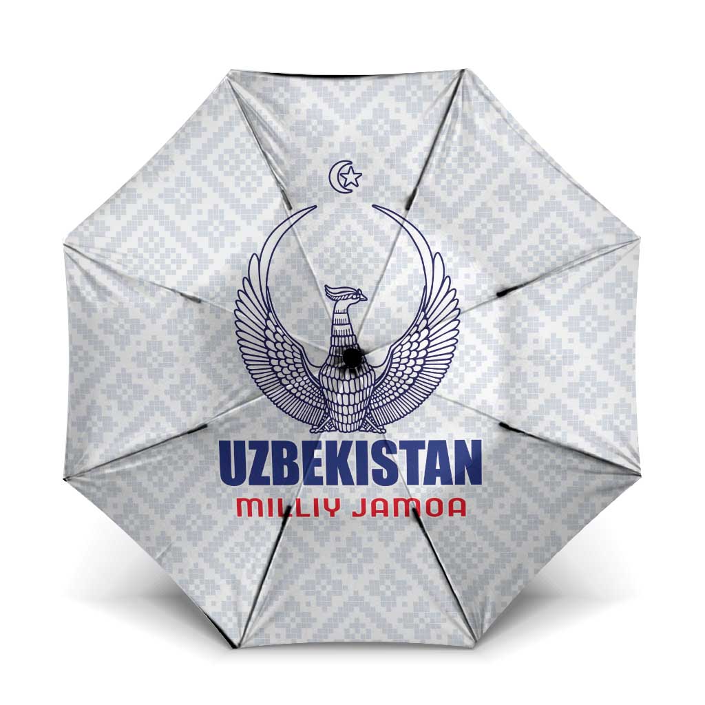 Football Uzbekistan Umbrella Milliy Jamoa White Version - Wonder Print Shop
