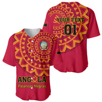 Red football baseball jersey showing front crest and back pattern with 'YOUR TEXT 01'