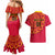 Angola Football Couples Matching Mermaid Dress and Hawaiian Shirt Go Palancas Negras Red Version - Wonder Print Shop