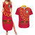 Angola Football Couples Matching Summer Maxi Dress and Hawaiian Shirt Go Palancas Negras Red Version - Wonder Print Shop