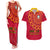 Angola Football Couples Matching Tank Maxi Dress and Hawaiian Shirt Go Palancas Negras Red Version - Wonder Print Shop