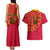 Angola Football Couples Matching Tank Maxi Dress and Hawaiian Shirt Go Palancas Negras Red Version - Wonder Print Shop