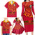 Angola Football Family Matching Long Sleeve Bodycon Dress and Hawaiian Shirt Go Palancas Negras Red Version - Wonder Print Shop