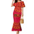 Angola Football Family Matching Mermaid Dress and Hawaiian Shirt Go Palancas Negras Red Version - Wonder Print Shop