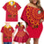 Angola Football Family Matching Off Shoulder Short Dress and Hawaiian Shirt Go Palancas Negras Red Version - Wonder Print Shop