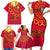 Angola Football Family Matching Short Sleeve Bodycon Dress and Hawaiian Shirt Go Palancas Negras Red Version - Wonder Print Shop