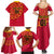 Angola Football Family Matching Summer Maxi Dress and Hawaiian Shirt Go Palancas Negras Red Version - Wonder Print Shop