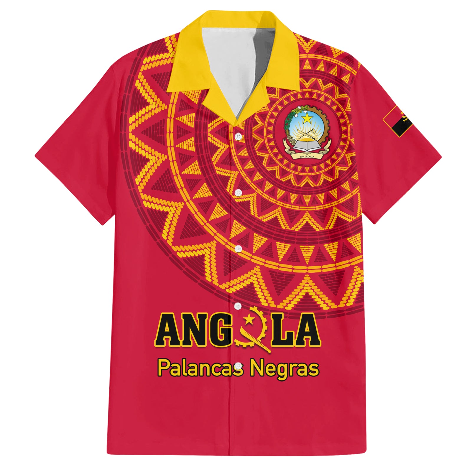 Angola Football Hawaiian Shirt Go Palancas Negras Red Version - Wonder Print Shop