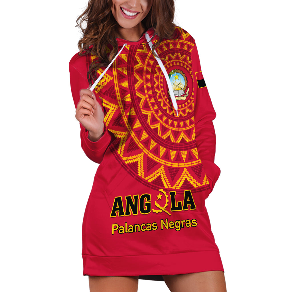 Angola Football Hoodie Dress Go Palancas Negras Red Version - Wonder Print Shop