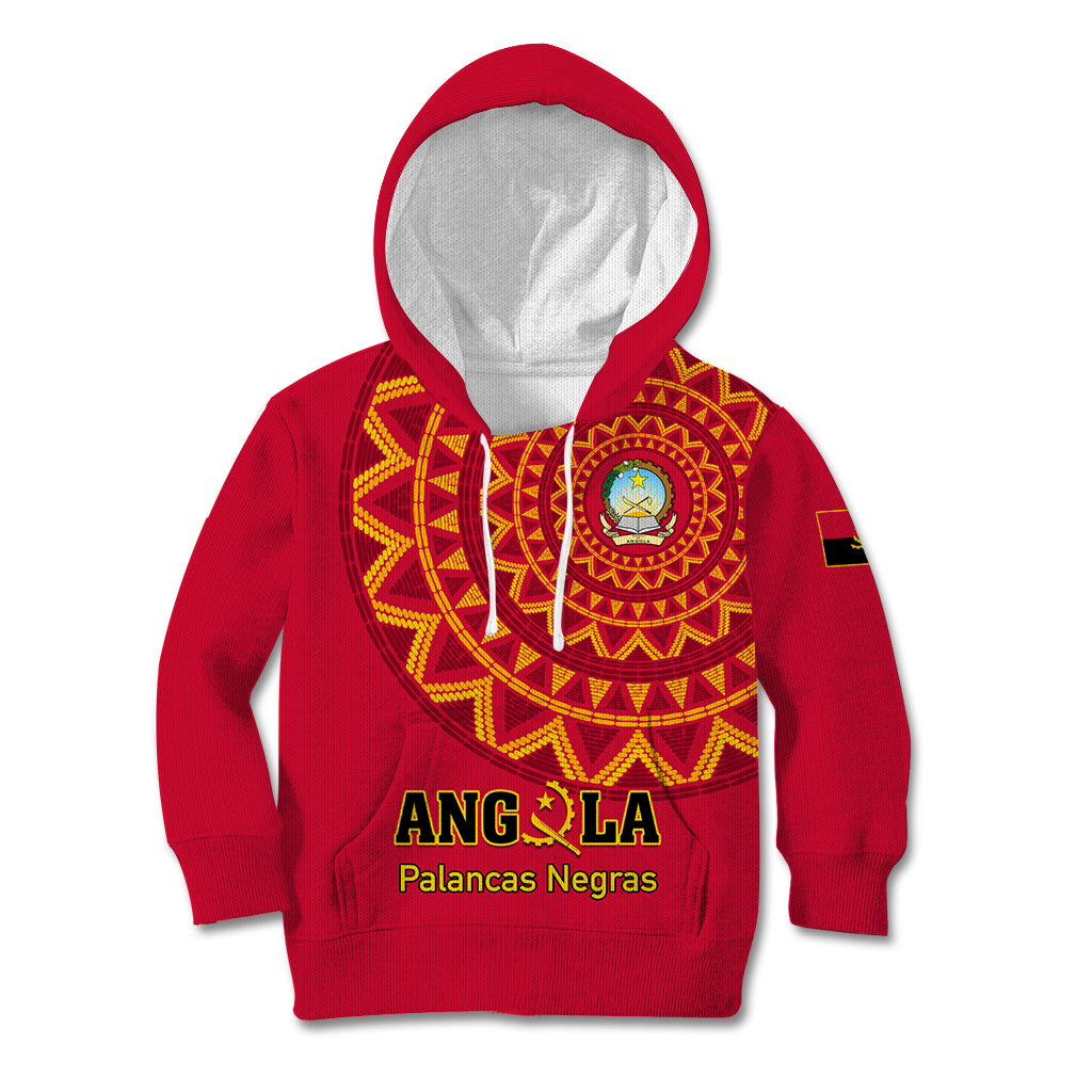 Angola Football Kid Hoodie Go Palancas Negras Red Version - Wonder Print Shop