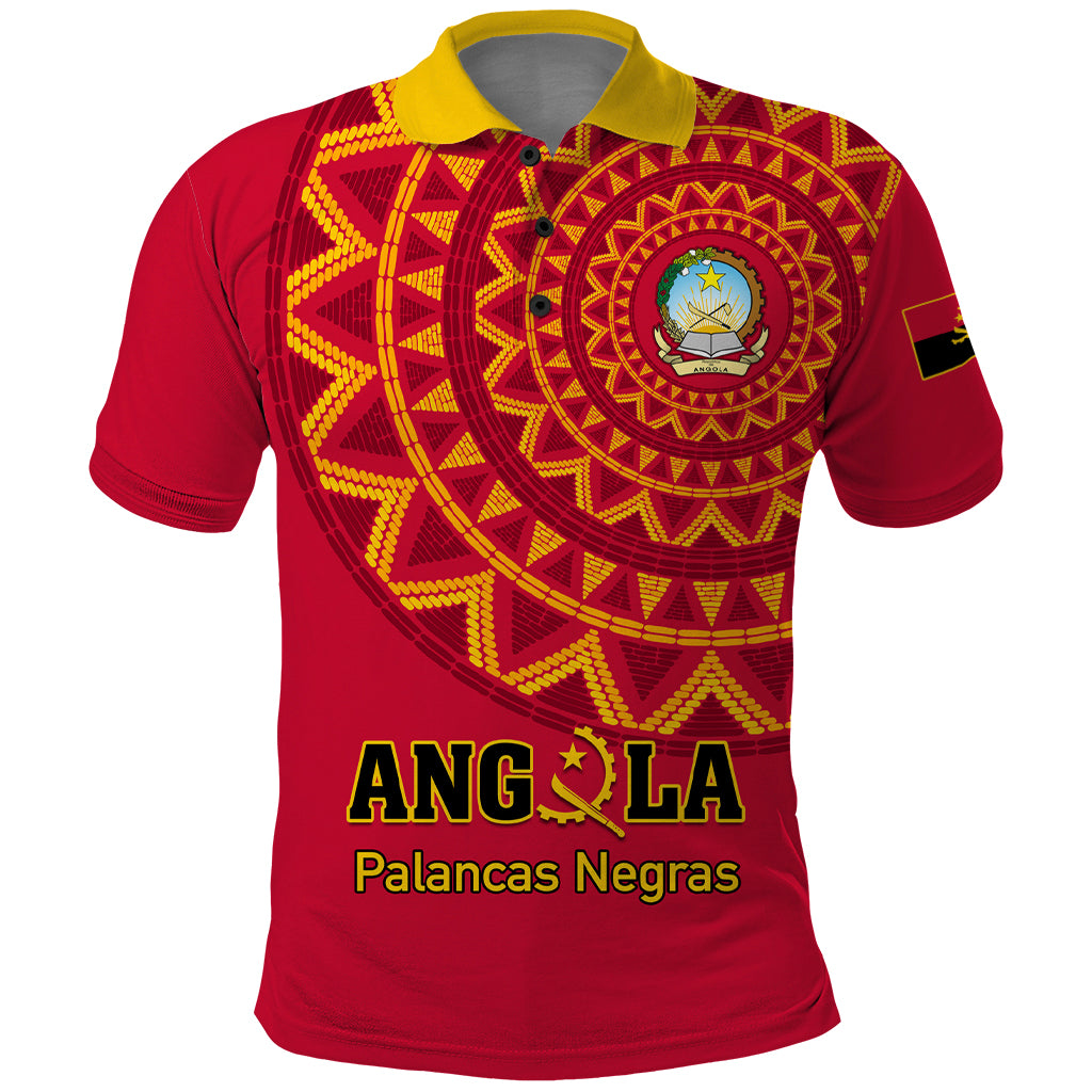 Angola Football Polo Shirt Go Palancas Negras Red Version